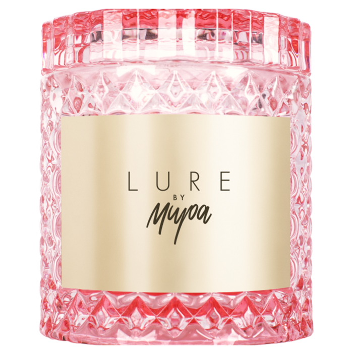 Свеча Tonka аромат LURE by Mira стакан стекло цвет розовый коробка 220 мл