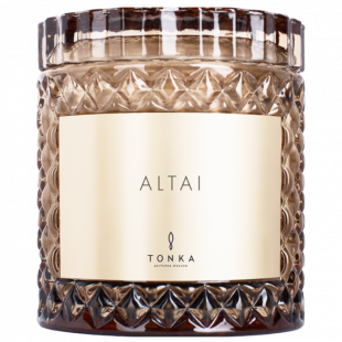 Свеча Tonka аромат ALTAI стакан стекло цвет коричневый Т00000908 220 мл