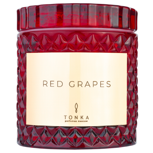 Свеча Tonka аромат RED GRAPES стакан стекло цвет красный Т00000602 220 мл
