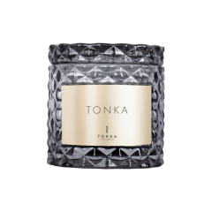 Свеча Tonka аромат TONKA стакан стекло цвет серый коробка 220 мл