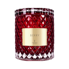 Свеча Tonka аромат BERRY стакан стекло цвет красный короб со стеклом 2000 мл