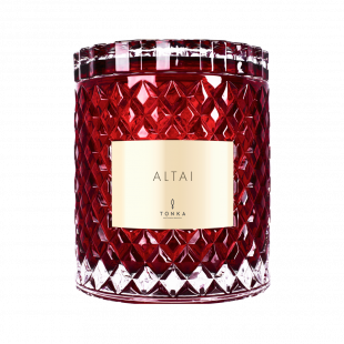 Свеча Tonka аромат ALTAI стакан стекло цвет красный Т00000201 2000 мл