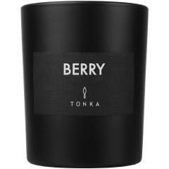 Свеча Tonka аромат BERRY стакан стекло цвет черный матовый 250 мл