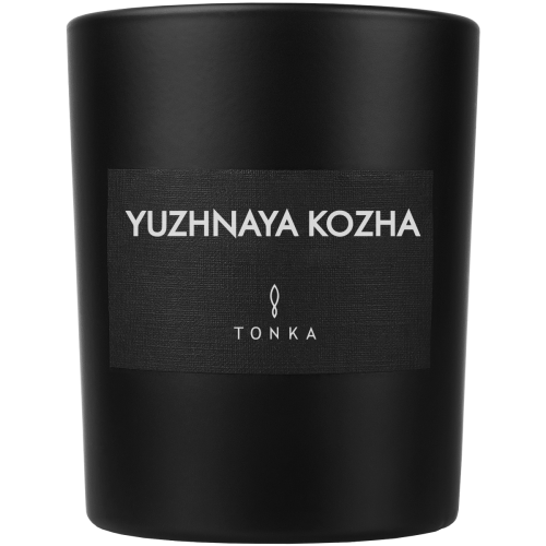 Свеча Tonka аромат YUZHNAYA KOZHA стакан стекло цвет матовый черный 250 мл
