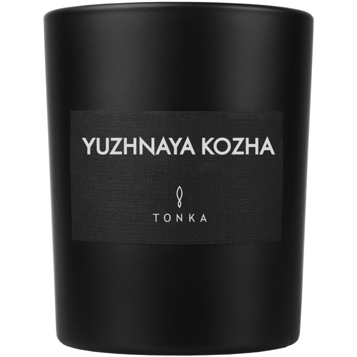 Свеча Tonka аромат YUZHNAYA KOZHA стакан стекло цвет матовый черный 250 мл