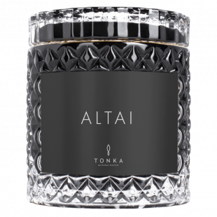 Свеча Tonka аромат ALTAI стакан стекло цвет черный Т00000075 220 мл 