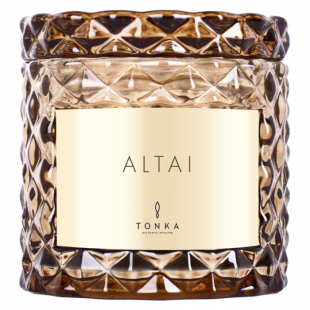 Свеча Tonka аромат ALTAI стакан стекло цвет коричневый Т00000119 50 мл