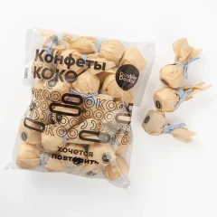 Конфета КОКО нуга в белой глазури с орехом 25 шт KO-N-BGO-25