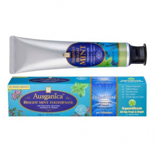 Паста Ausganica Bright Mint Toothpaste зубная отбеливающая без фтора ODT02 130 г