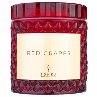 Свеча Tonka аромат RED GRAPES стакан стекло цвет красный Т00000404 220 мл