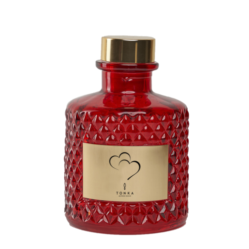 Диффузор Tonka сердце аромат BERRY стакан красный флакон 200 мл