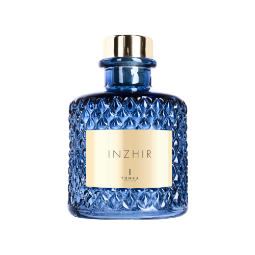 Диффузор Tonka аромат INZHIR стакан синий тубус 200 мл