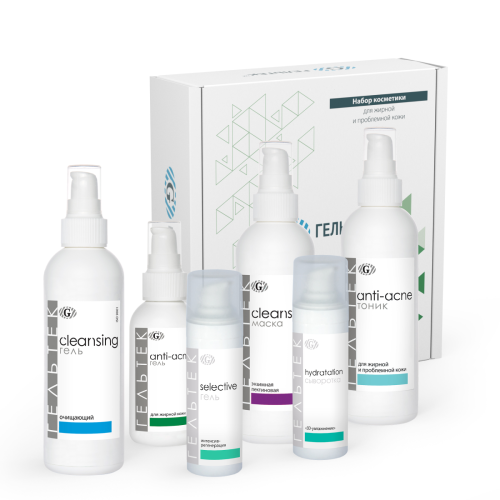 Набор GELTEK косметики для жирной и проблемной кожи NR4-ZP