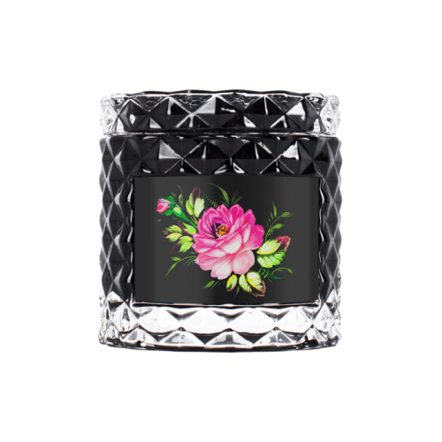 Свеча Tonka аромат MOSCOW стакан стекло цвет черный жостово цветок тубус 50 мл
