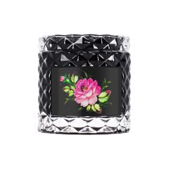 Свеча Tonka аромат MOSCOW стакан стекло цвет черный жостово цветок короб со стеклом 2000 мл